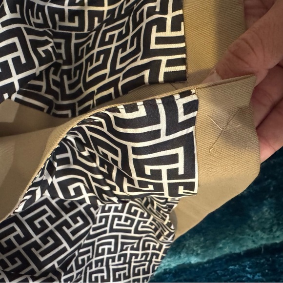 Balmain Gabardine Trench Coat in Sable - Picture 8 of 16